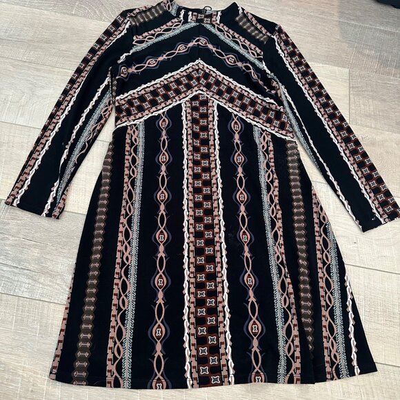 FREE PEOPLE WOMENS LONG SLEEVE DRESS MEDIUM BLACK - Picture 1 of 10